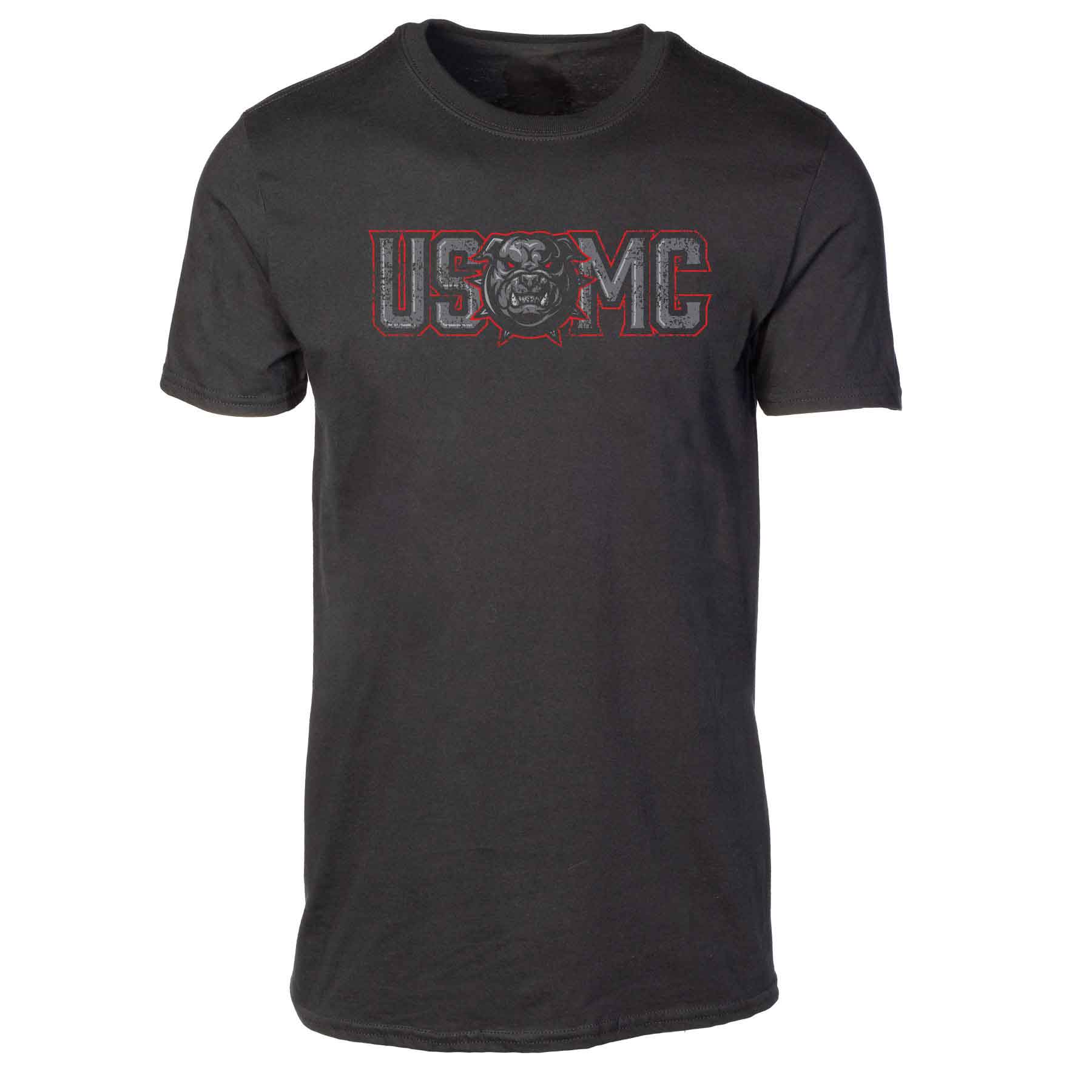 USMC Devil Dog Full Front T-shirt, Black - Image 4