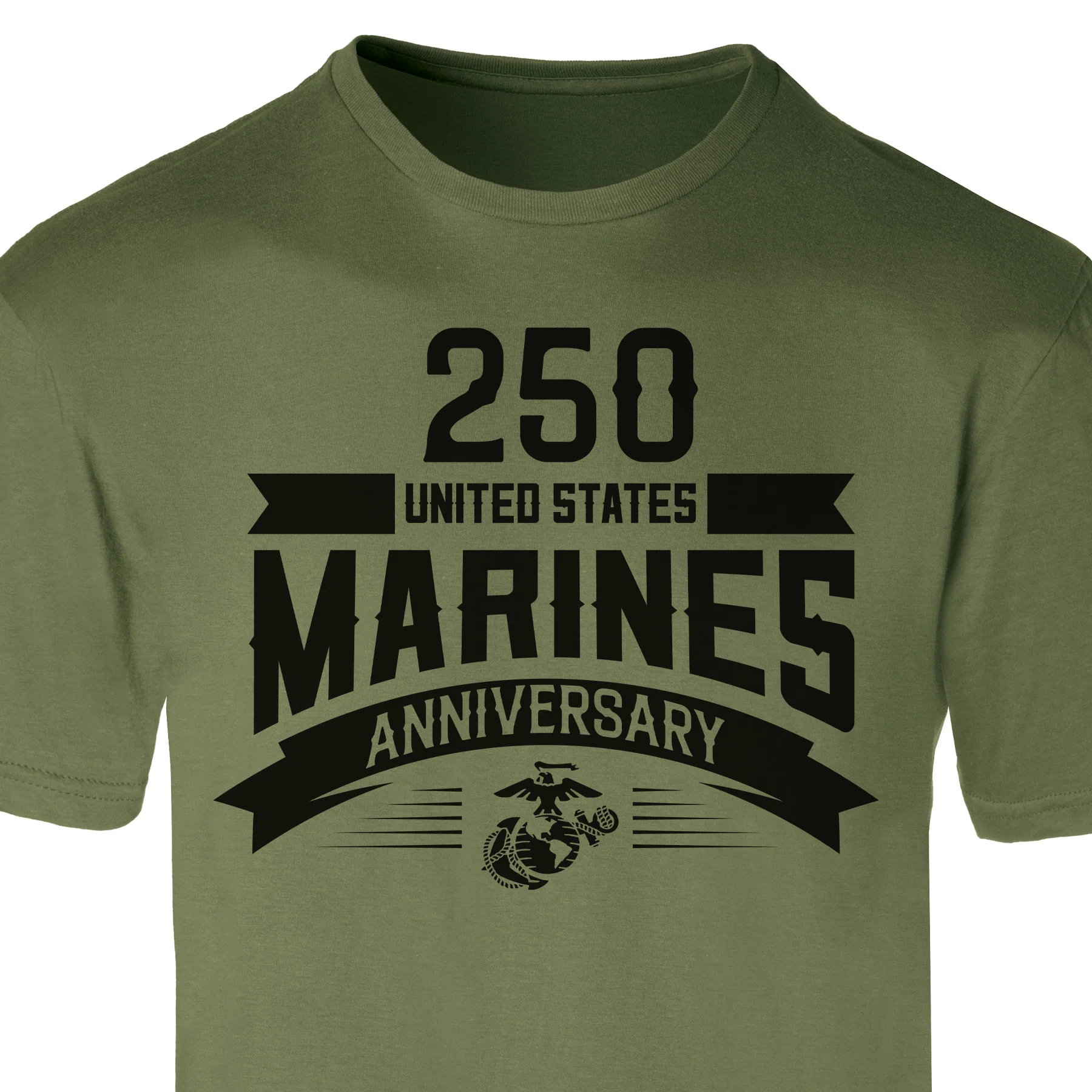 USMC 250th Anniversary Ribbon T-Shirt - Image 2