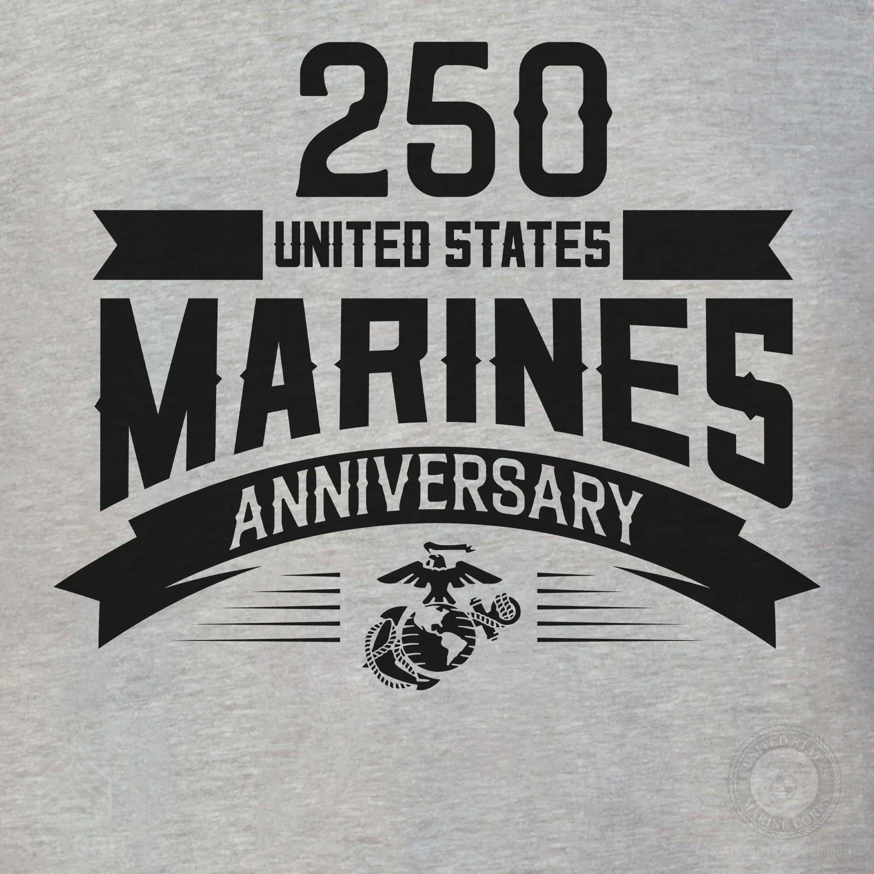 USMC 250th Anniversary Ribbon T-Shirt - Image 3