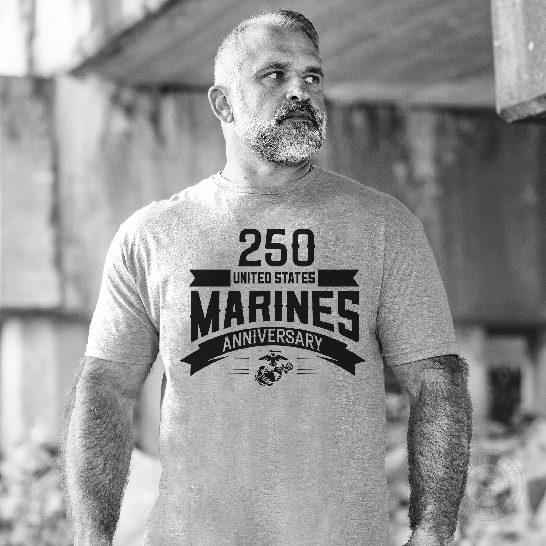 USMC 250th Anniversary Ribbon T-Shirt - Image 5