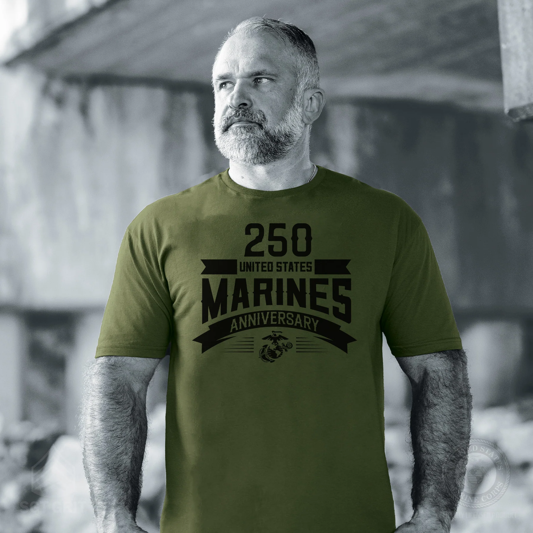 USMC 250th Anniversary Ribbon T-Shirt - Image 6