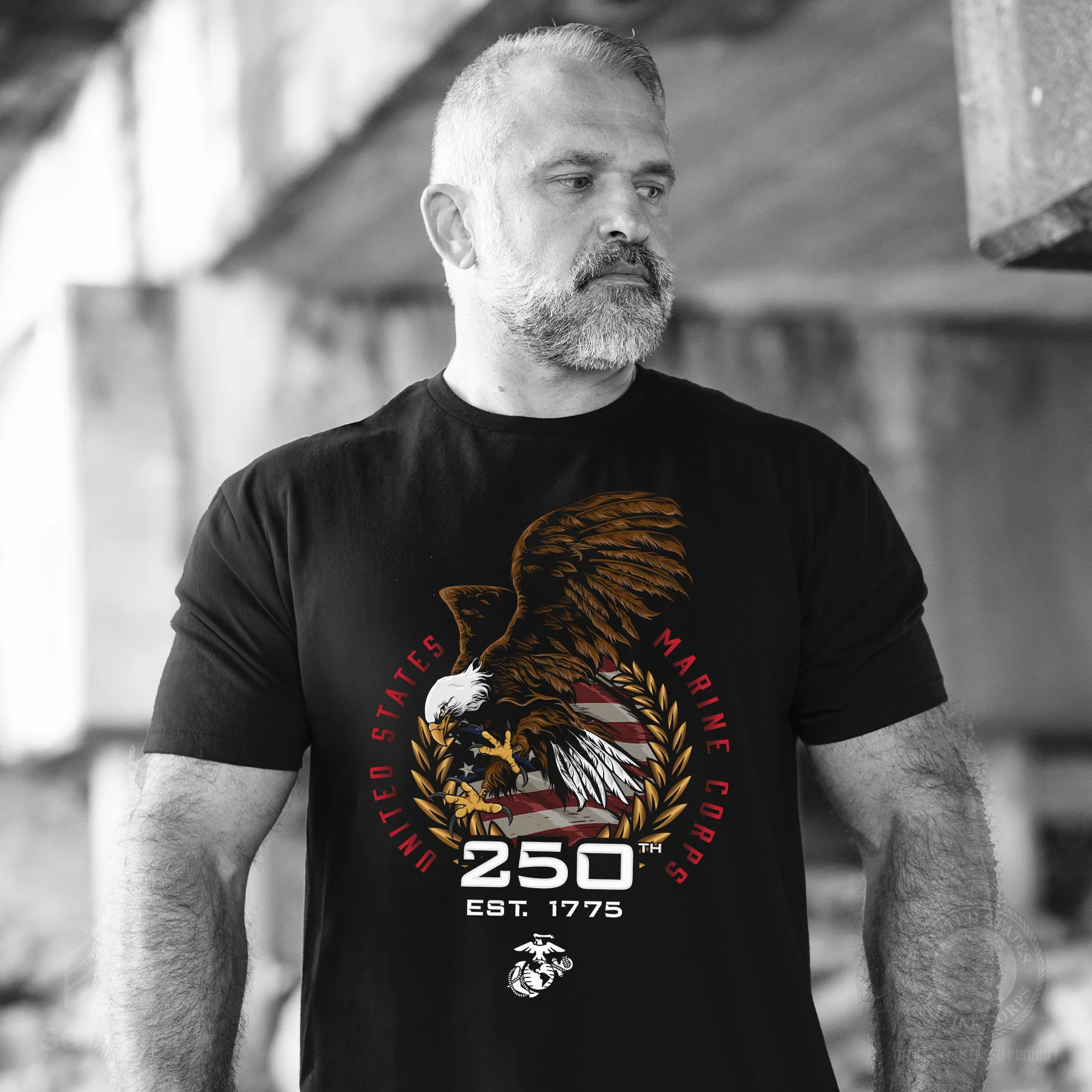 USMC 250th Anniversary Eagle T-Shirt - Image 2