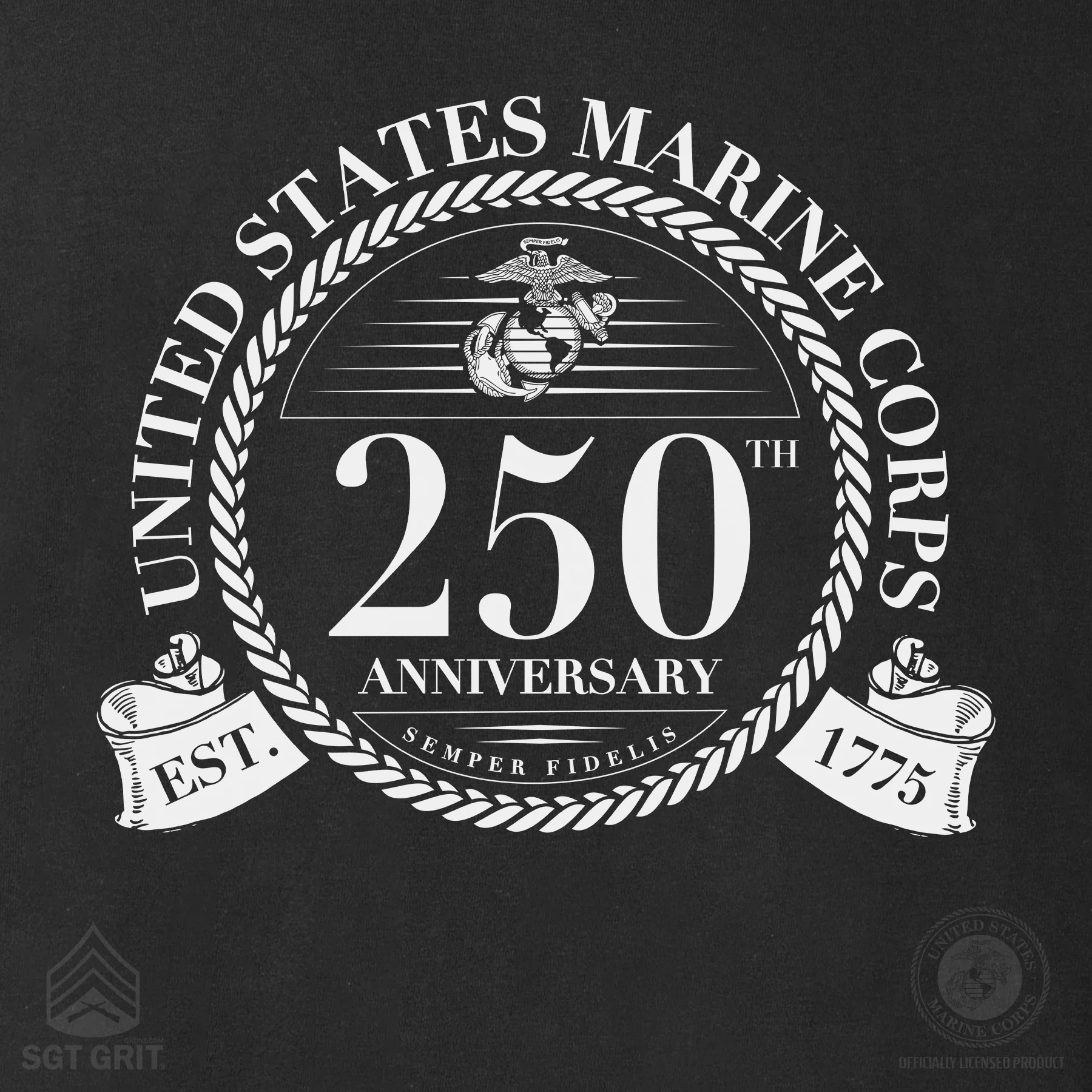 USMC 250th Anniversary Formal T-Shirt - Image 3