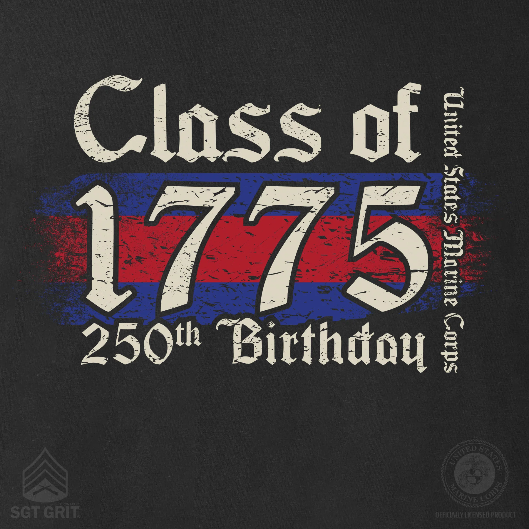 USMC 250th Birthday Class of 1775 T-Shirt - Image 3