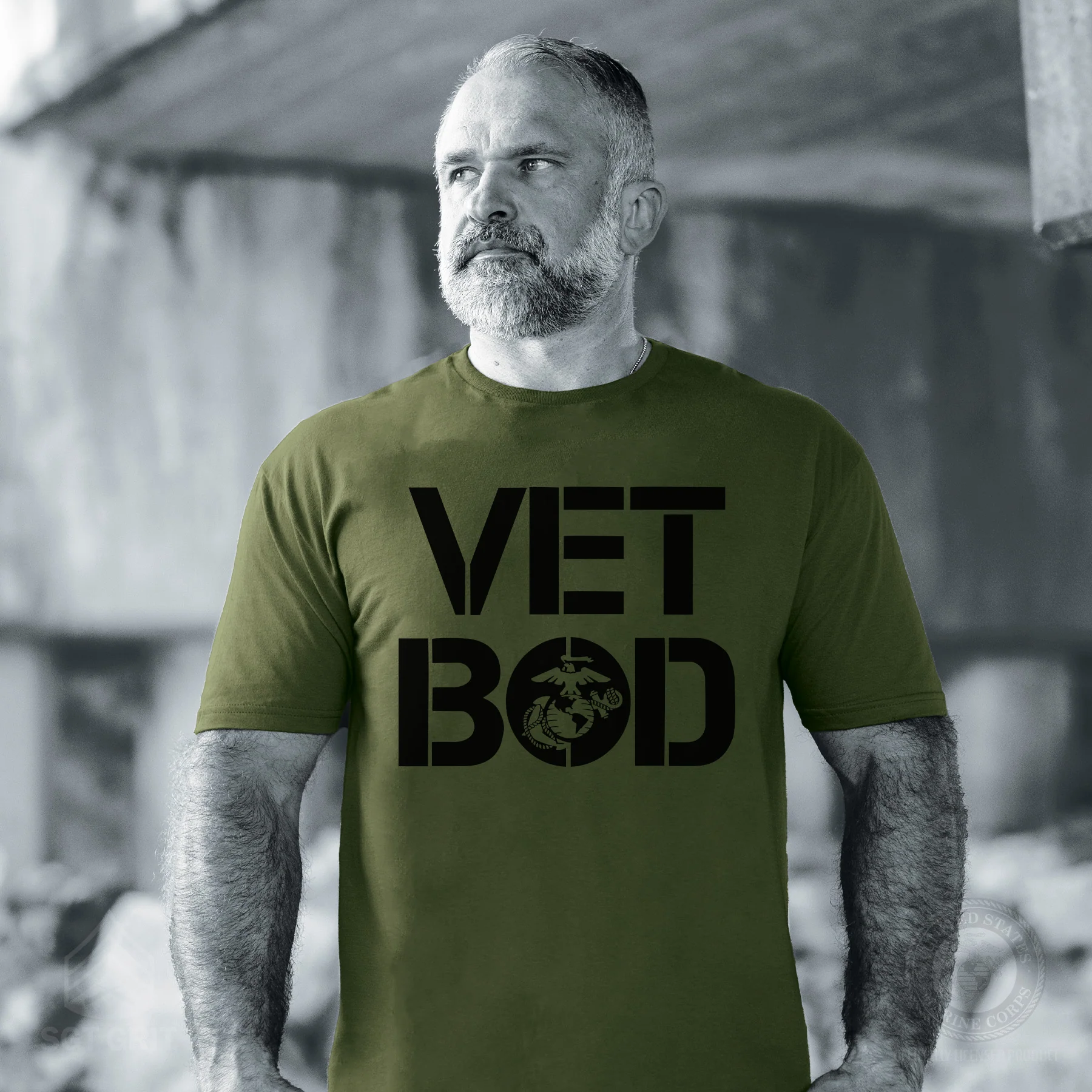 Vet Bod T-Shirt- OD Green - Image 2