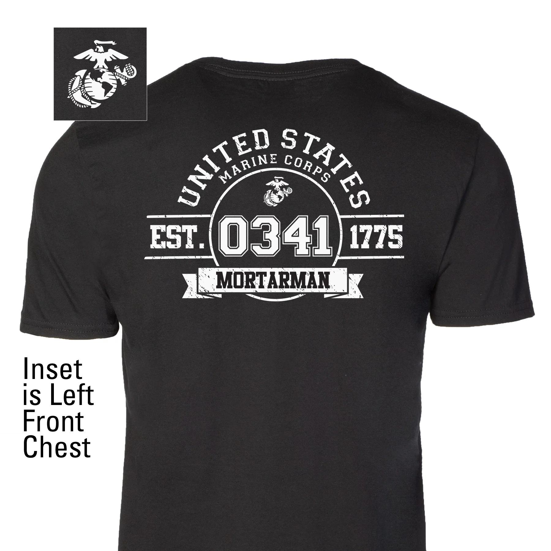 Choose Your Marine MOS Est. 1775 T-shirt- Back Design - Image 2