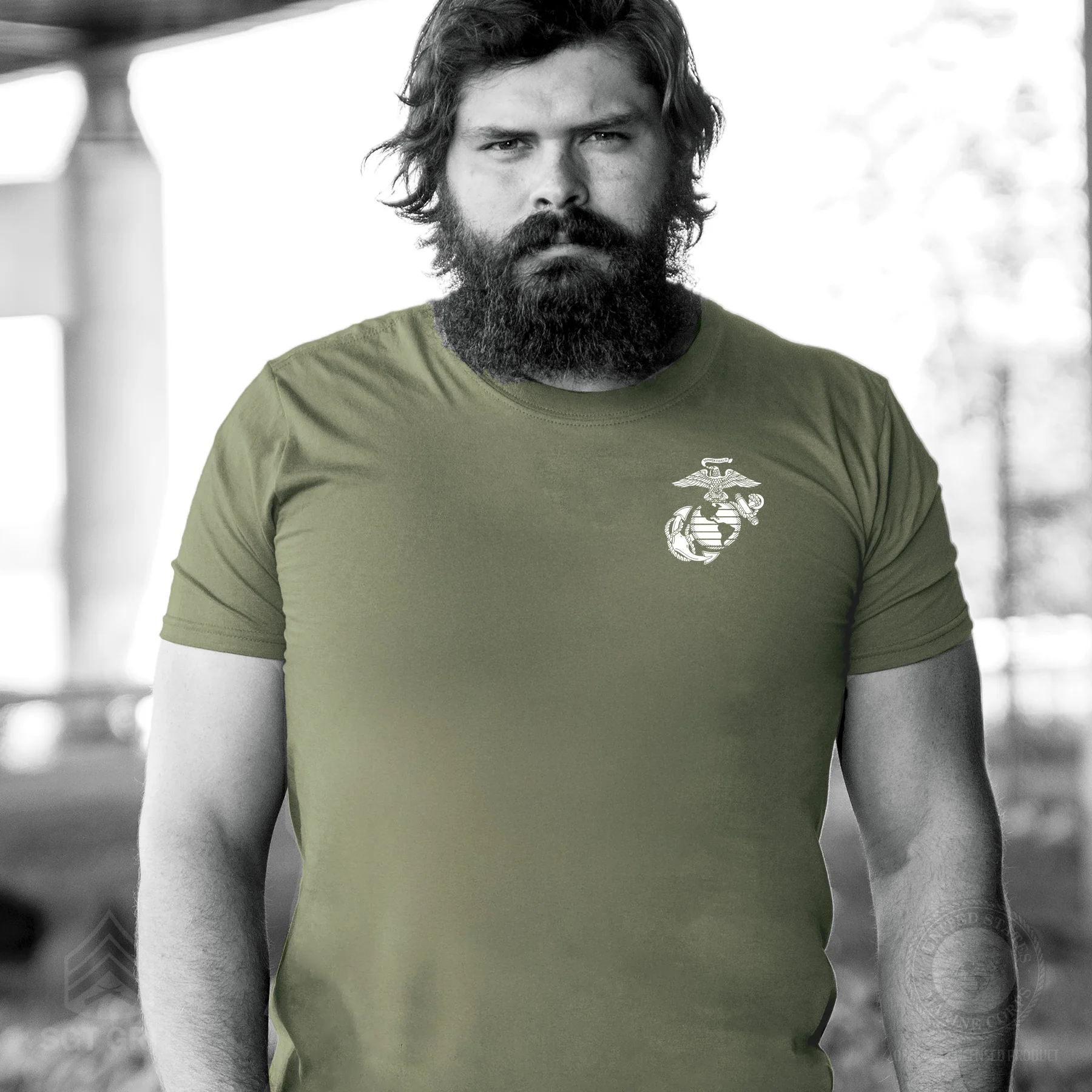 USMC Veteran T-shirt- Back Design - Image 19