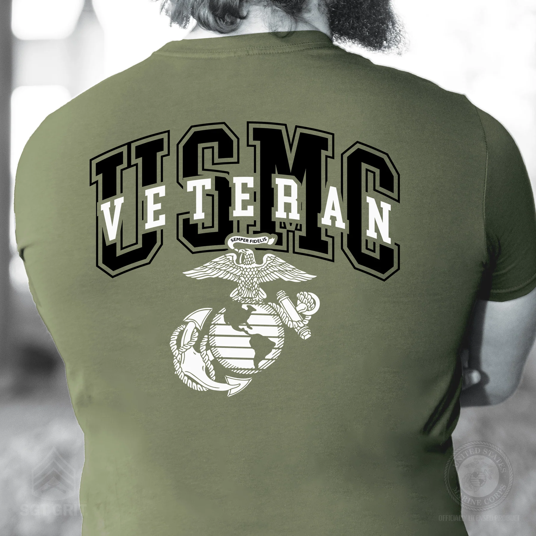 USMC Veteran T-shirt- Back Design - Image 24