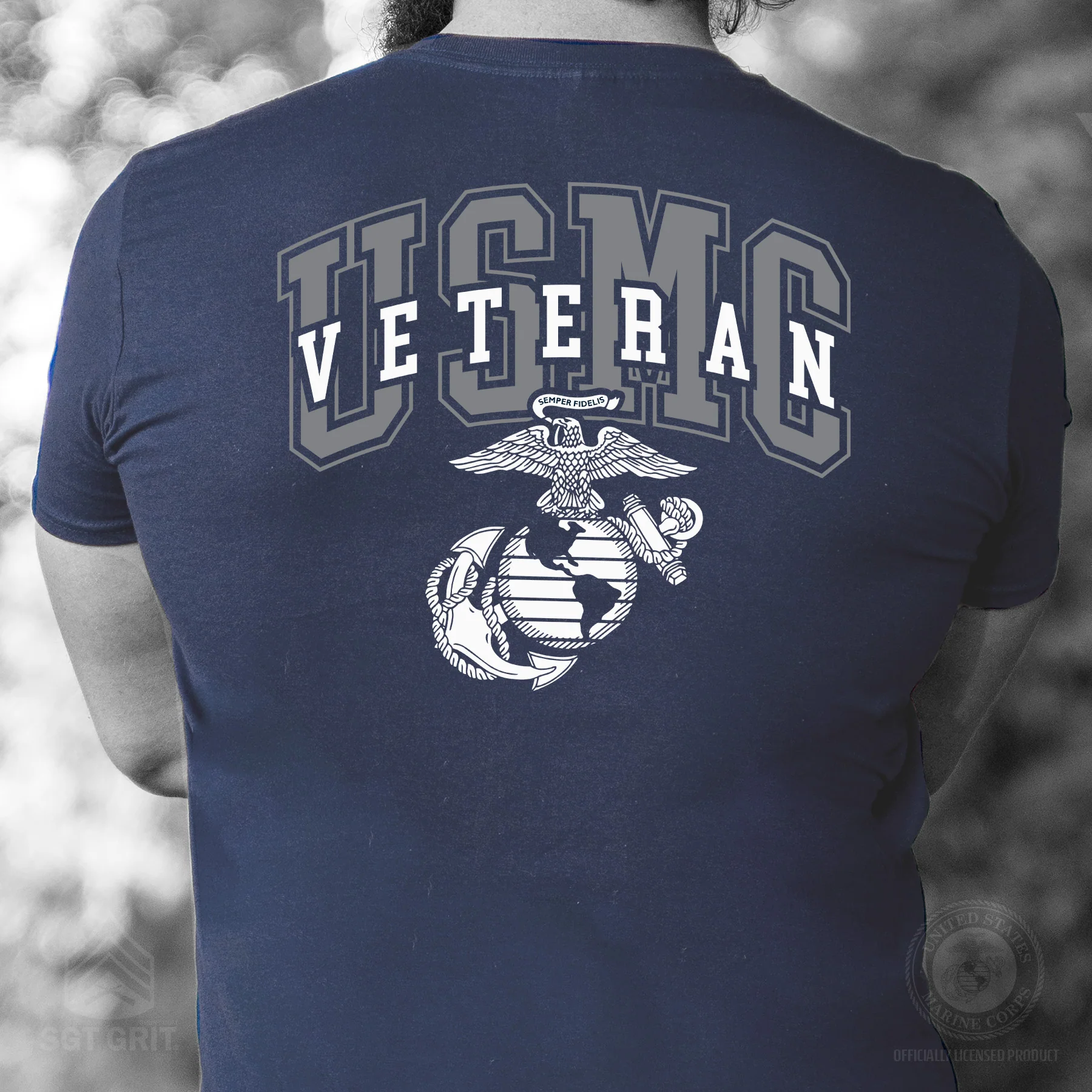 USMC Veteran T-shirt- Back Design - Image 6