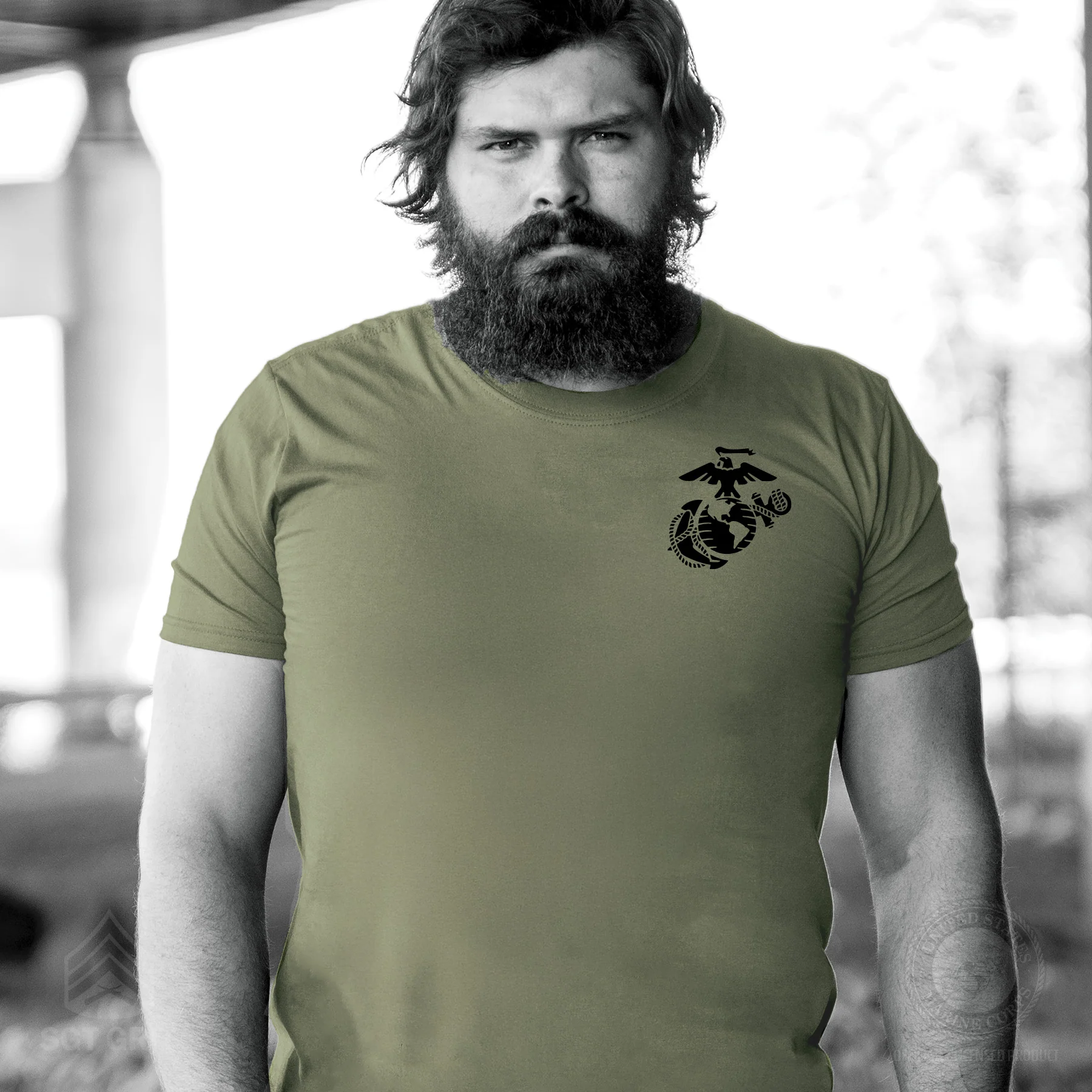 USMC 'I'm Never Wrong' Graphic T-Shirt- Back Design - Image 12
