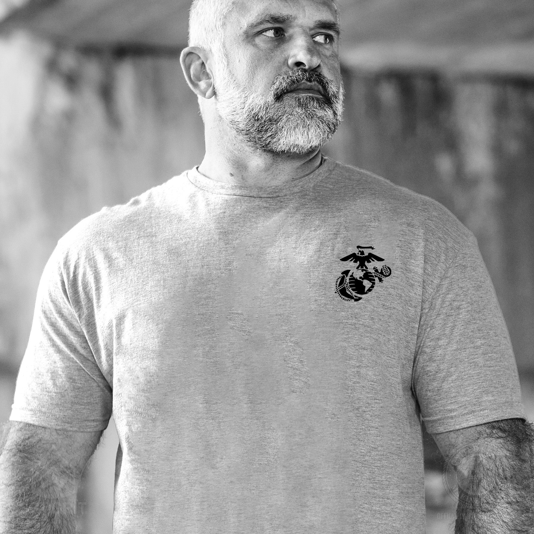 USMC 'I'm Never Wrong' Graphic T-Shirt- Back Design - Image 9