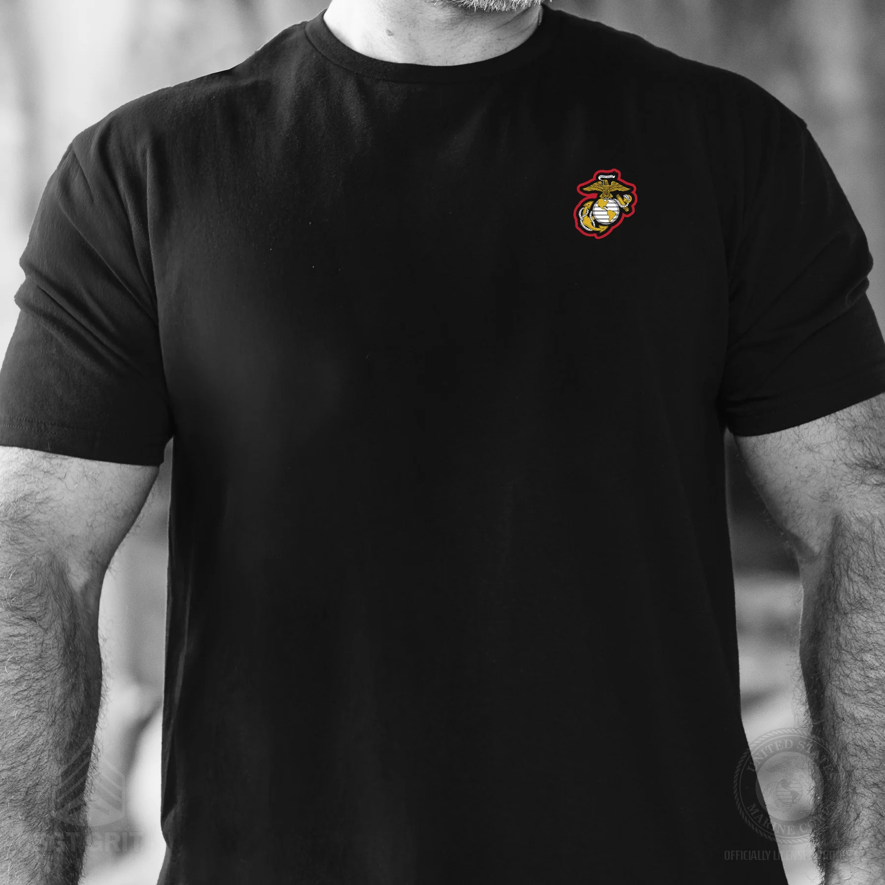 USMC 250th Birthday Athletic T-Shirt- Back Design - Image 3
