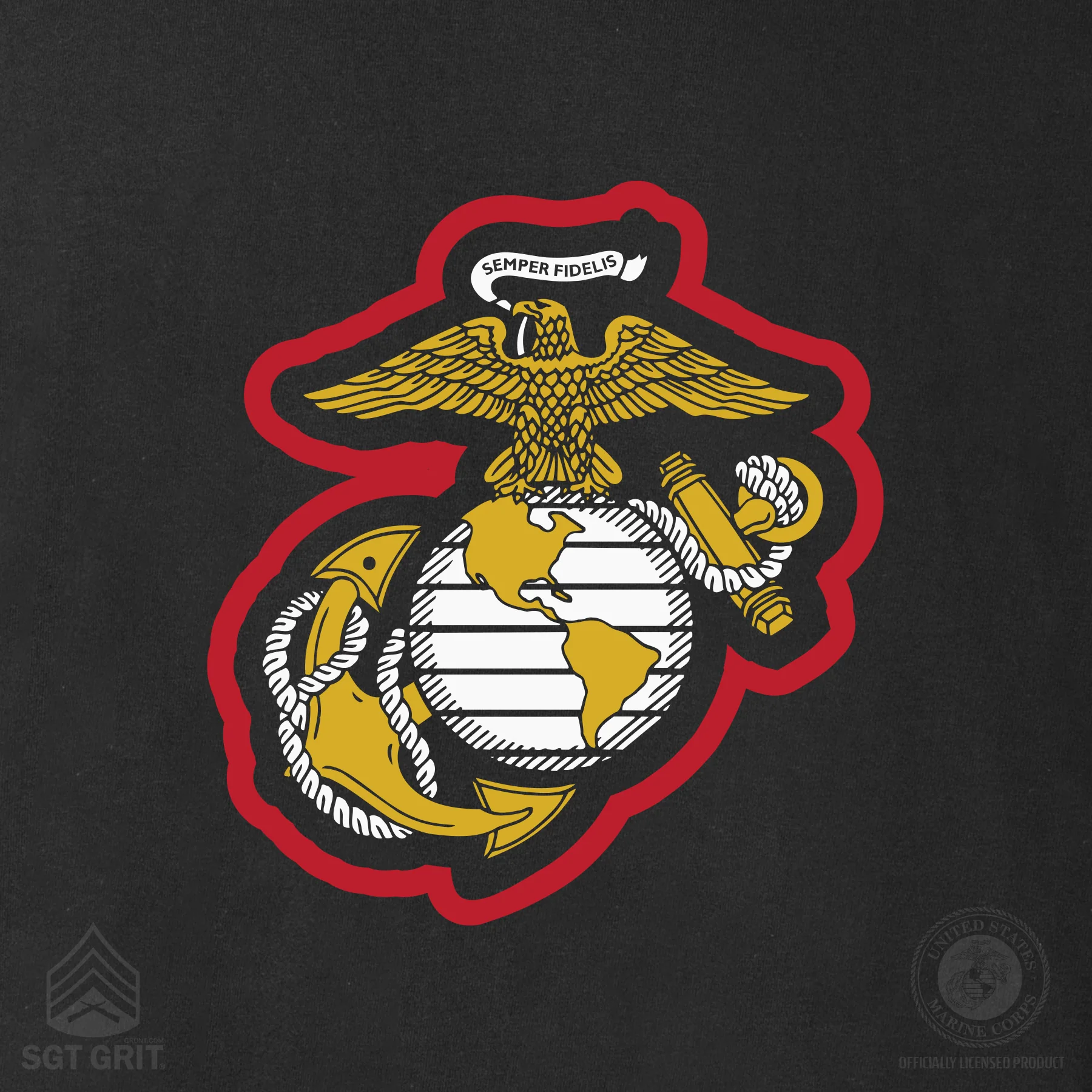 USMC 250th Birthday Athletic T-Shirt- Back Design - Image 5