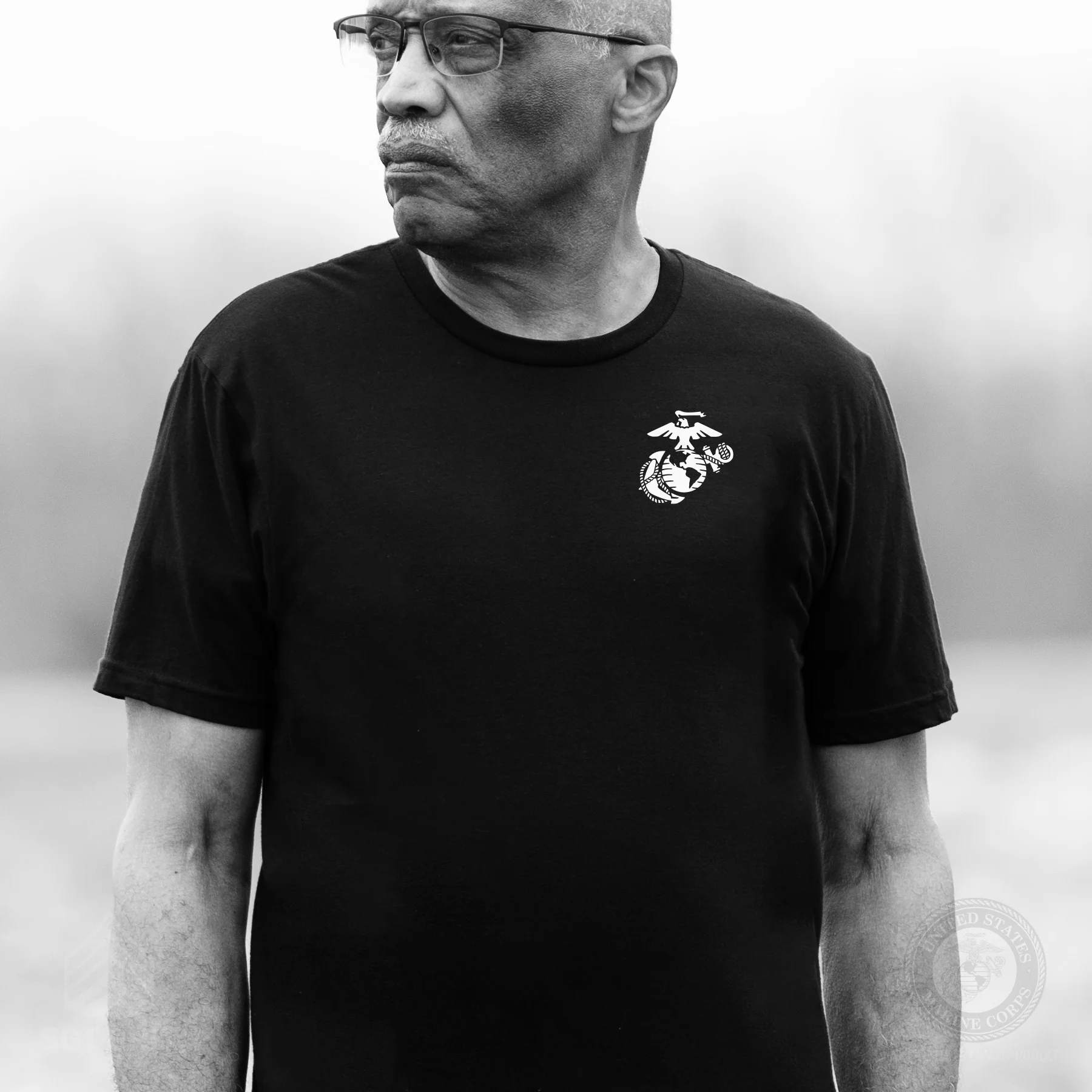USMC Celebrating 250 Years Black T-Shirt- Back Design - Image 3