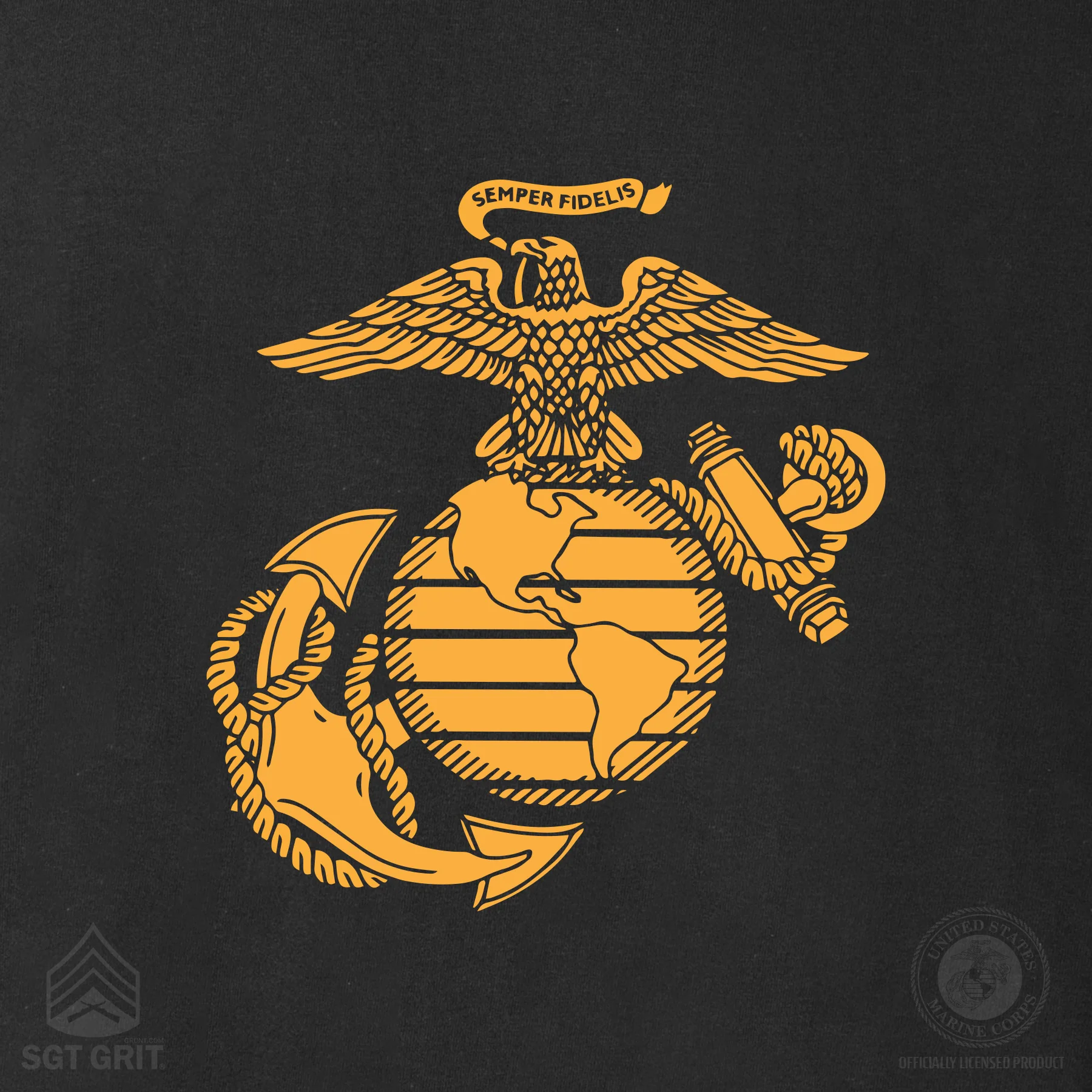USMC Born in a Bar 250 Years T-Shirt- Back Design - Image 7
