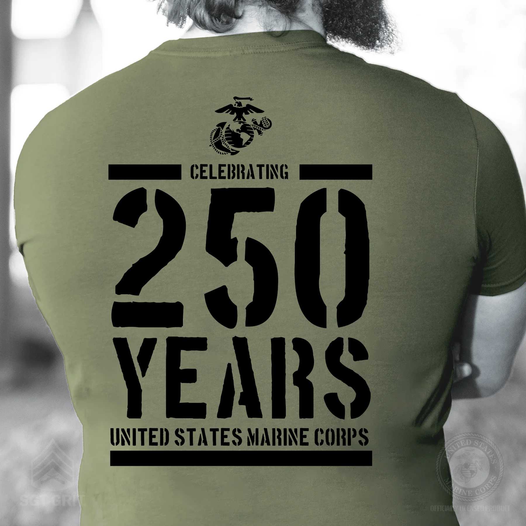 USMC Celebrating 250 Years T-Shirt- Back Design - Image 4