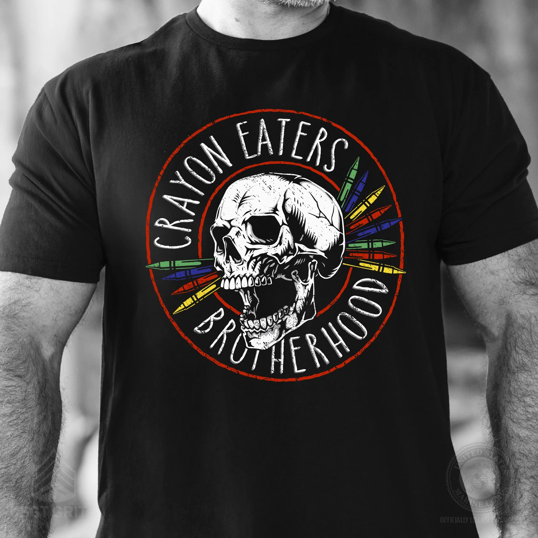 USMC Crayon Eaters Brotherhood T-Shirt - Image 2