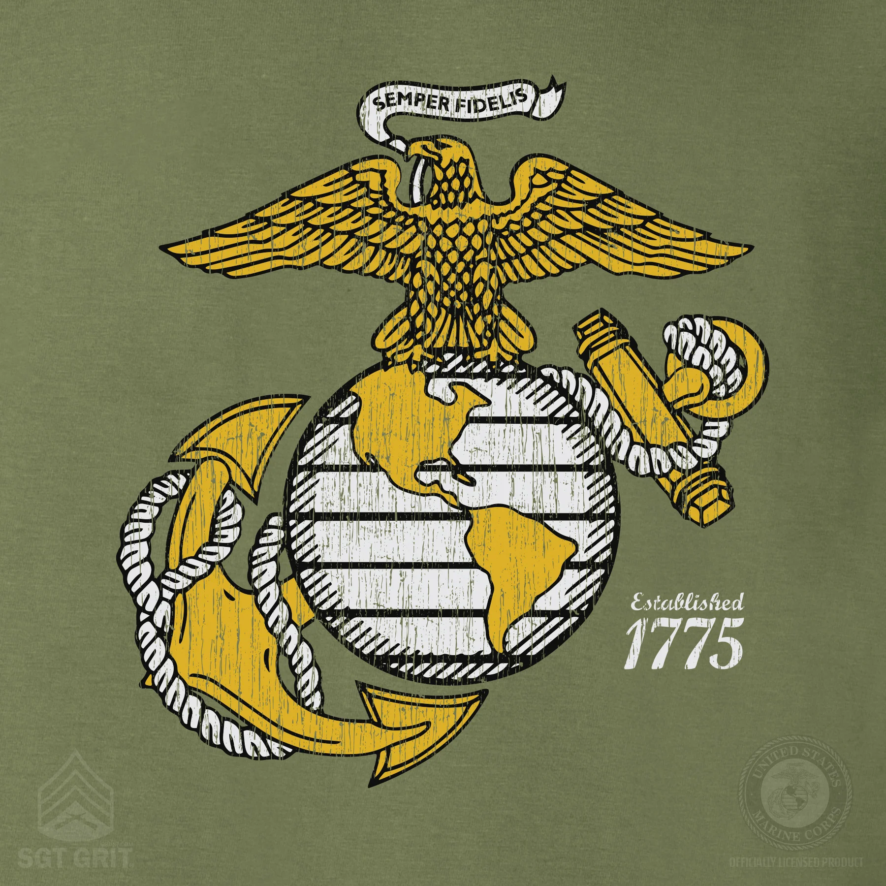 Gold Eagle, Globe, and Anchor T-Shirt - Image 10