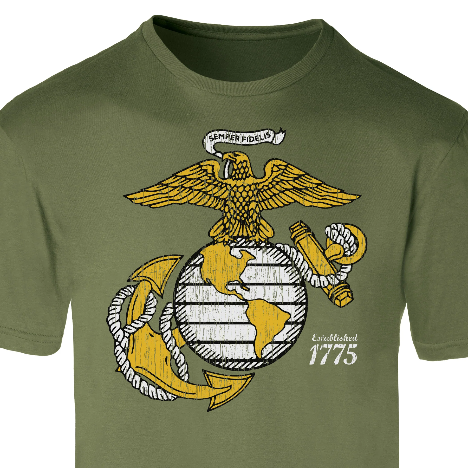 Gold Eagle, Globe, and Anchor T-Shirt - Image 2