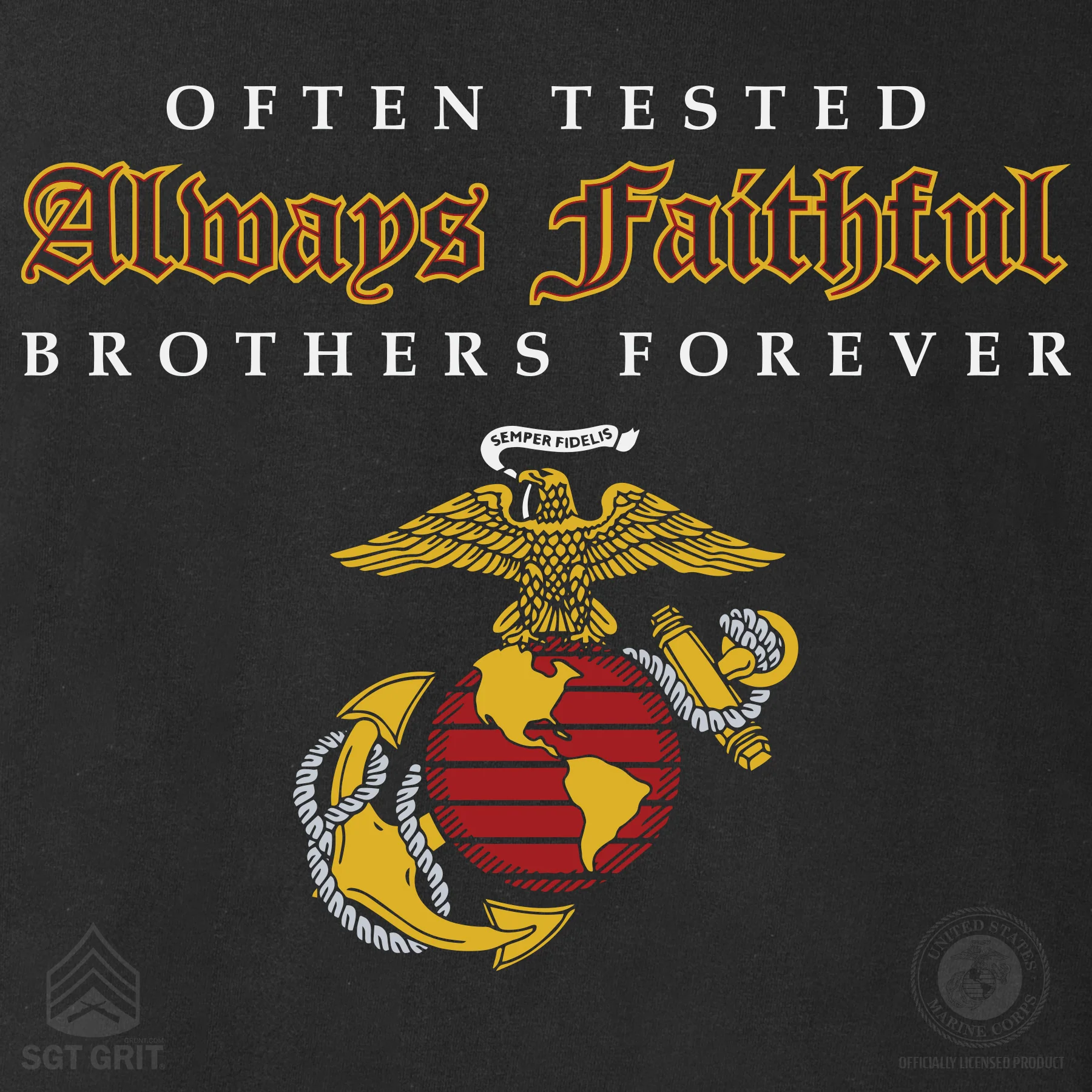 USMC Always Faithful EGA T-Shirt - Image 3