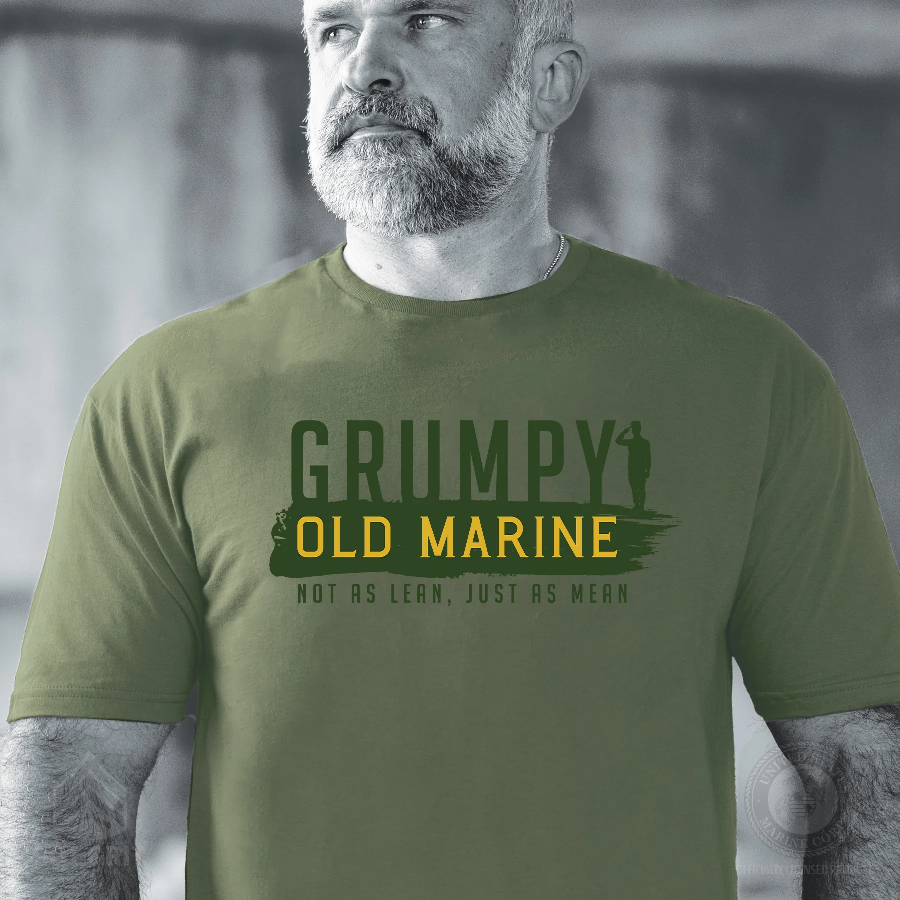 Grumpy Old Marine T-Shirt - Image 2