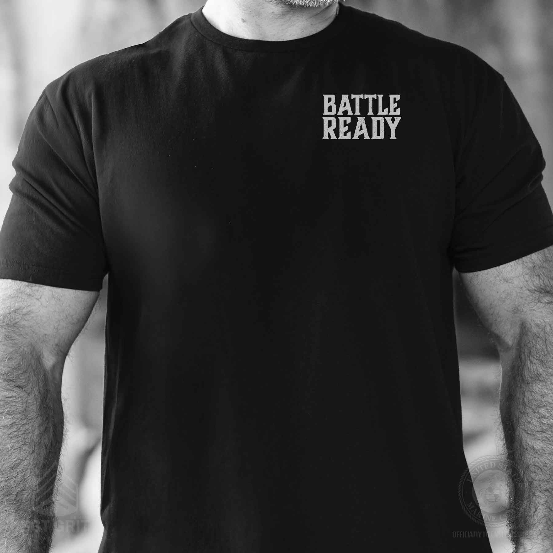 Battle Ready Flag T-Shirt -Back Design - Image 5