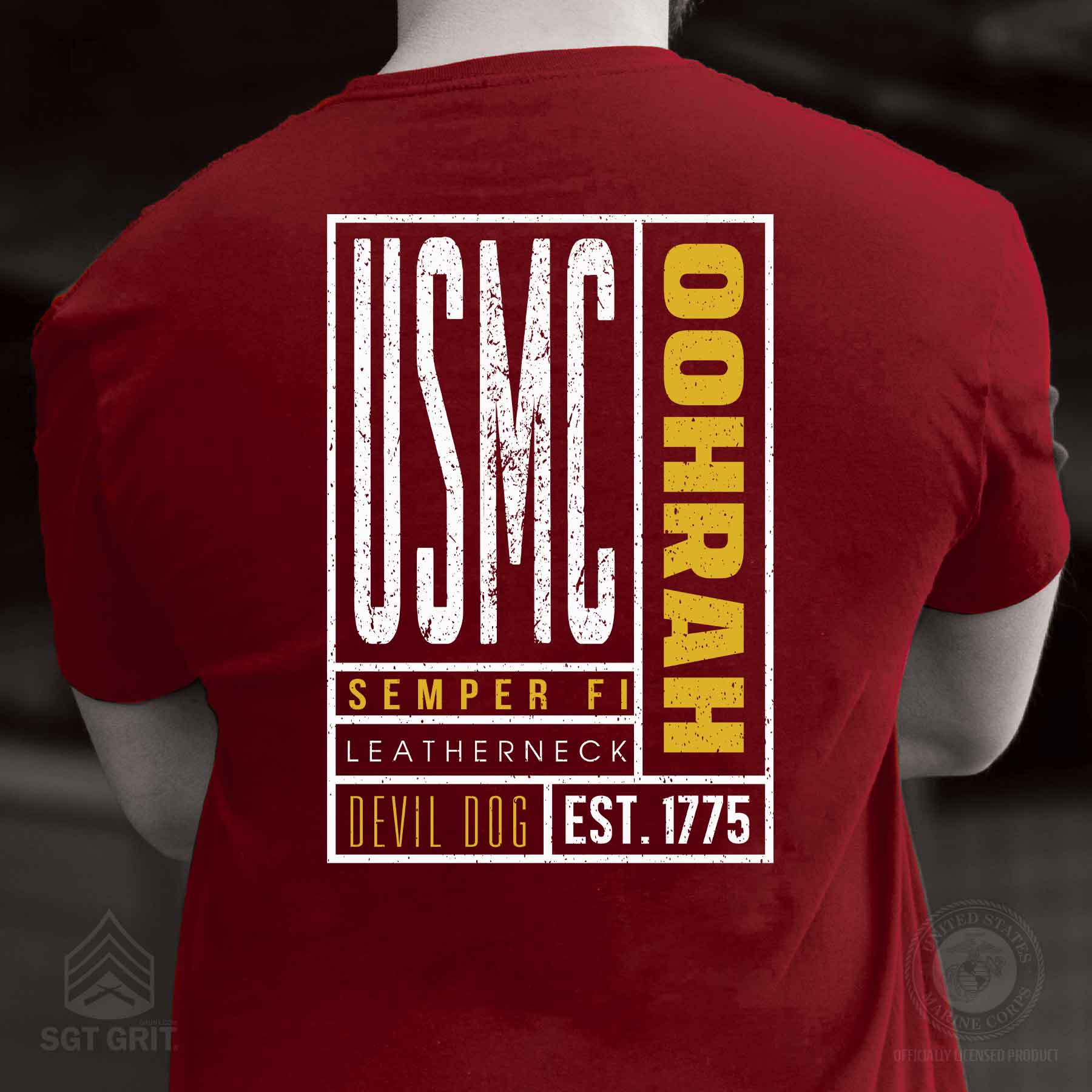 USMC Stamped Slogan T-Shirt - Image 2