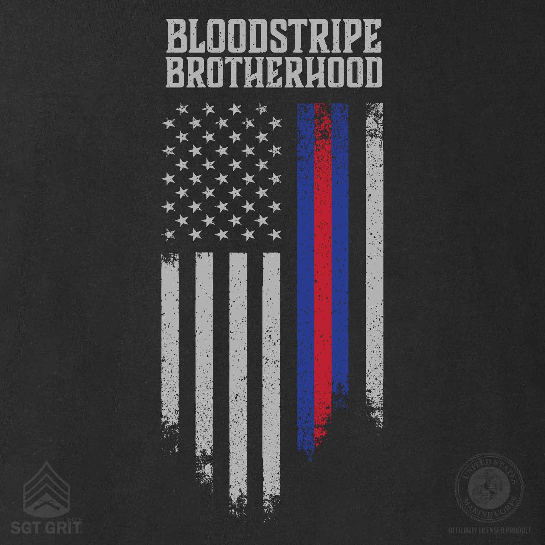 USMC Bloodstripe Brotherhood Flag T-Shirt - Image 4