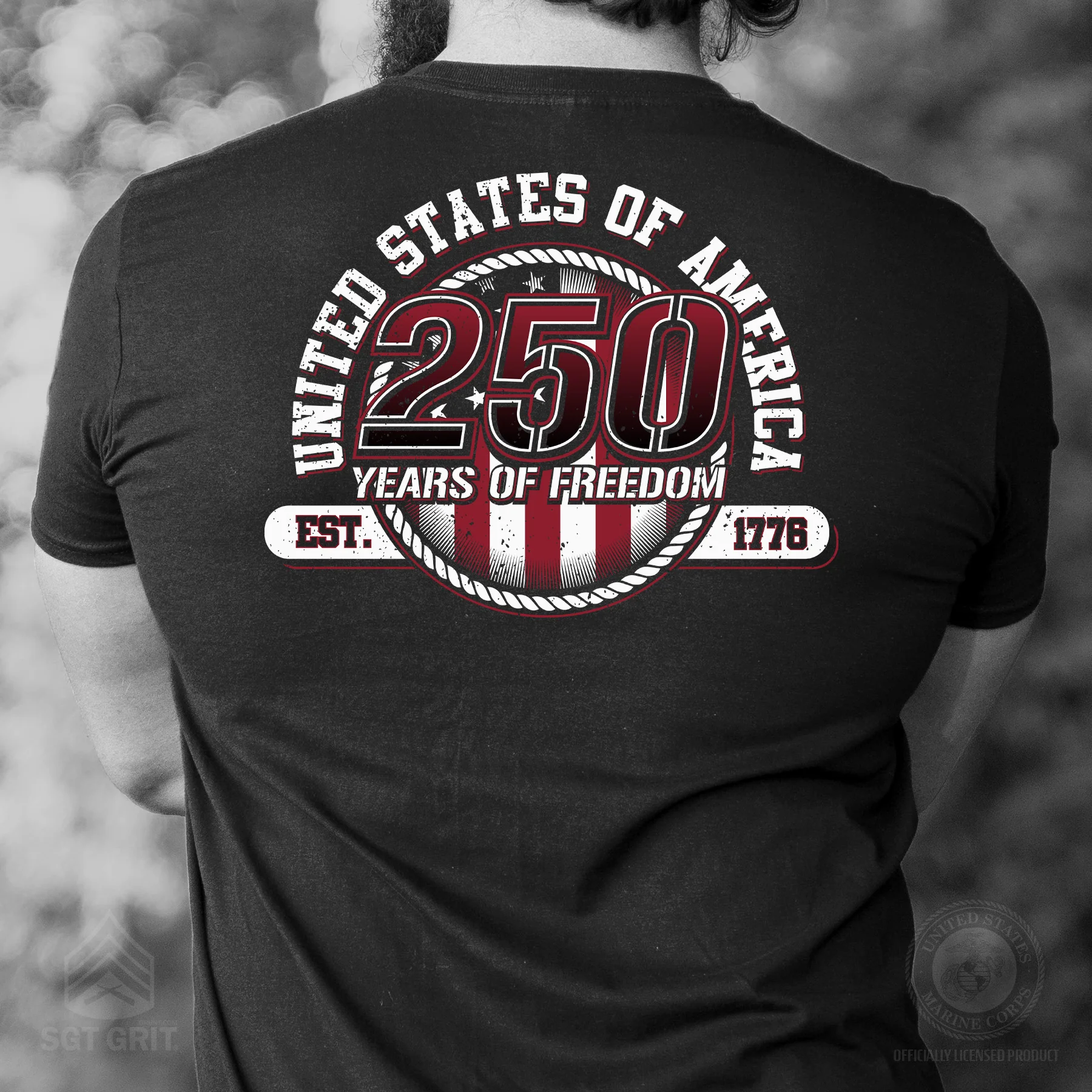 250 Years of Freedom T-Shirt - Back Design - Image 2
