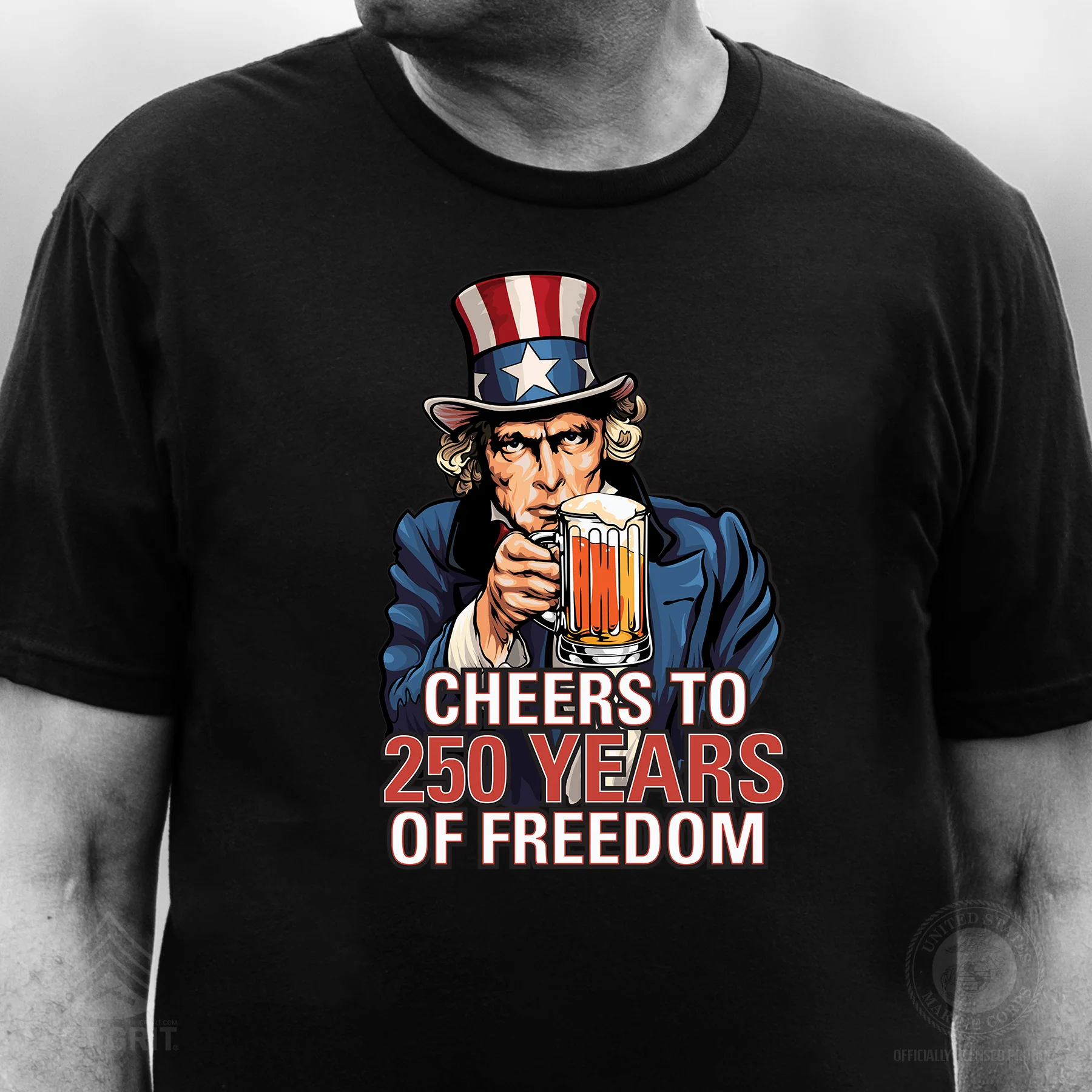 Cheers to 250 Years of Freedom T-Shirt - Image 2