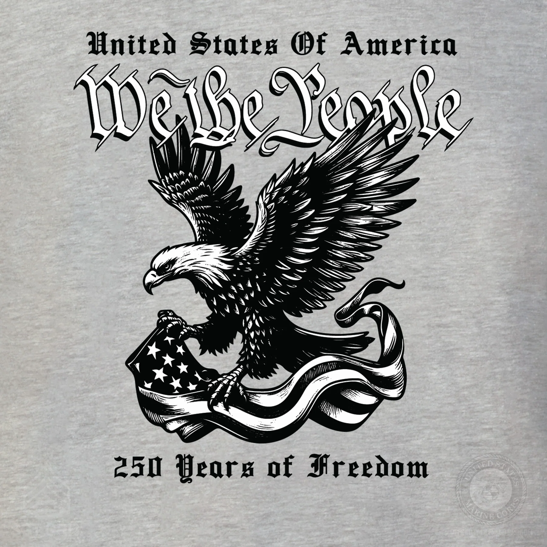 We The People 250 Years Eagle T-Shirt- Back Design - Image 13