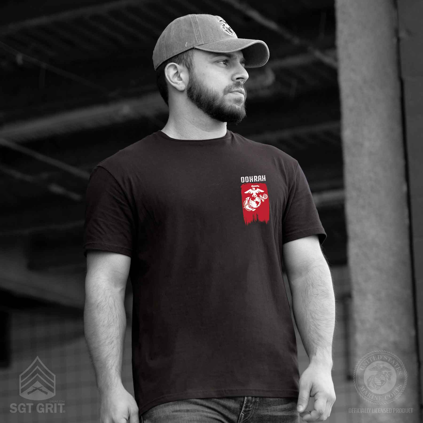 USMC Oohrah Back Print T-shirt - Image 2