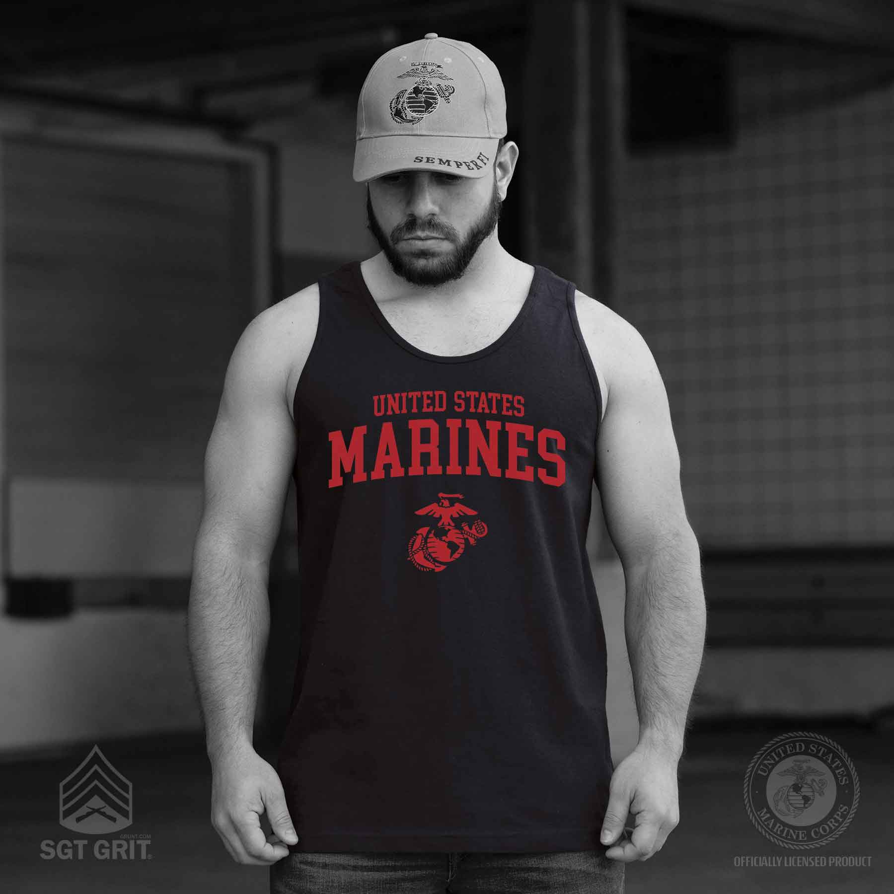 United States Marines Tank Top - Black - Image 3