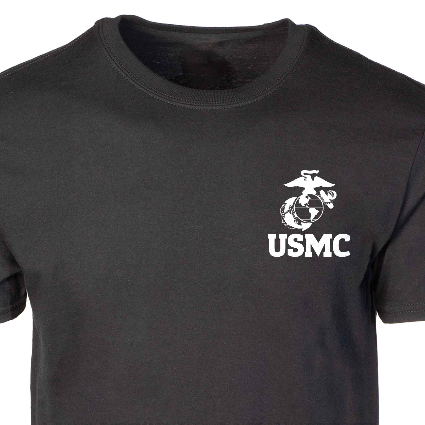 USMC Eagle, Globe, and Anchor T-Shirt – Black or Red