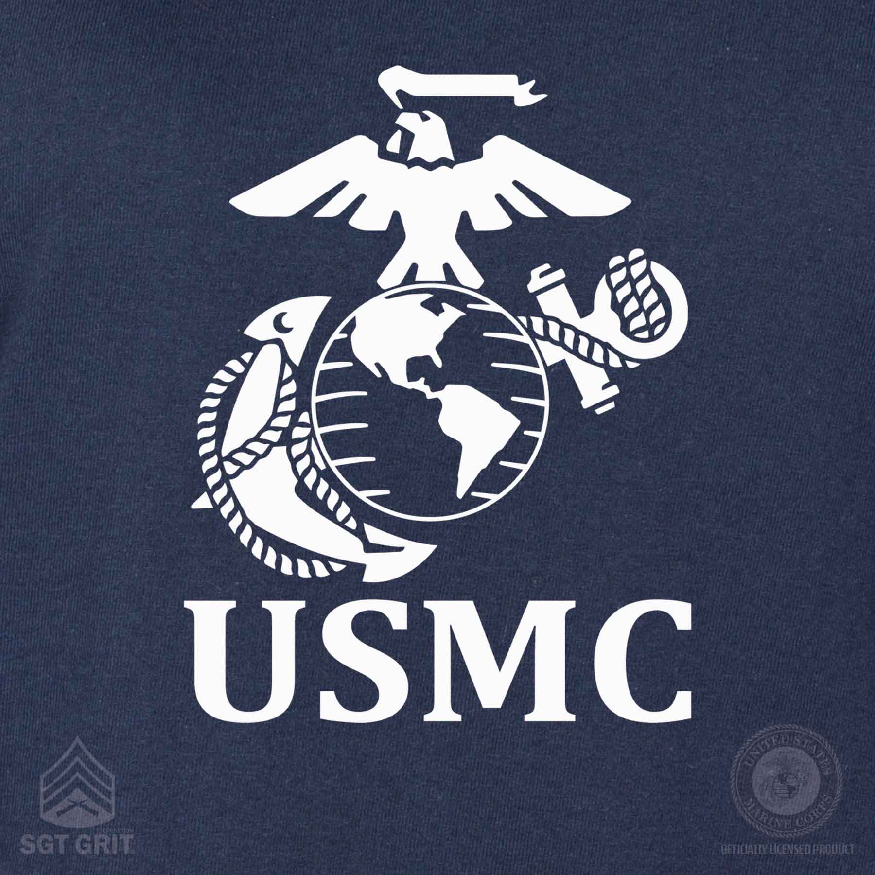 Women's V-Neck Left Chest USMC Eagle, Globe and Anchor T-shirt - Image 8